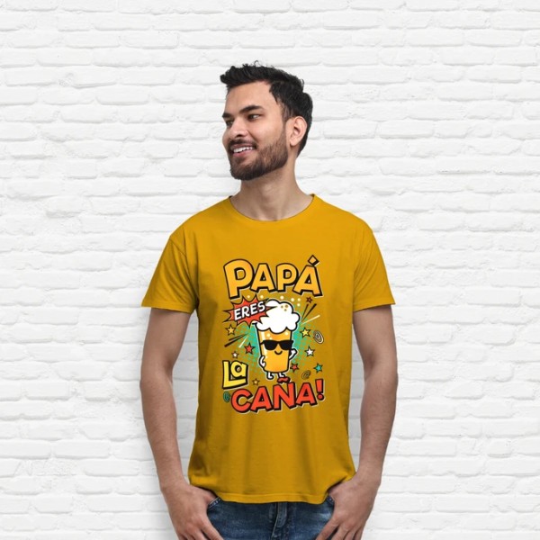 Camiseta graciosa Papu00e1 eres la cau00f1a!