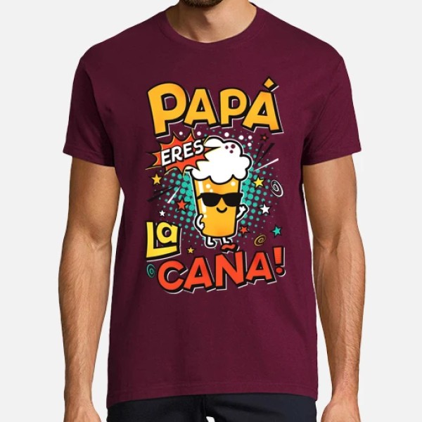Camiseta graciosa Papu00e1 eres la cau00f1a!