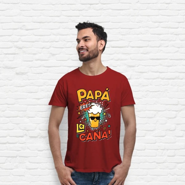 Camiseta graciosa Papu00e1 eres la cau00f1a!