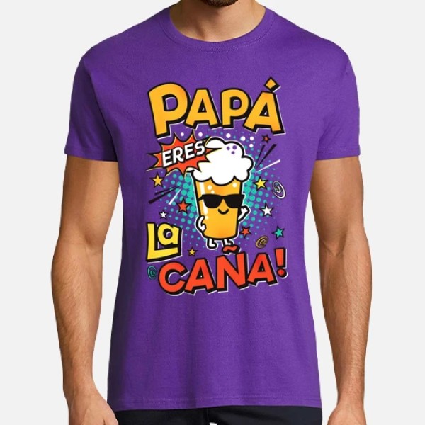 Camiseta graciosa Papu00e1 eres la cau00f1a!