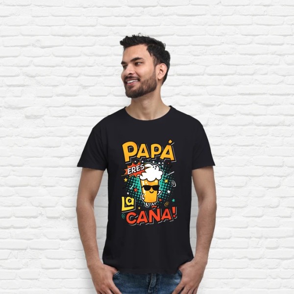 Camiseta graciosa Papu00e1 eres la cau00f1a!