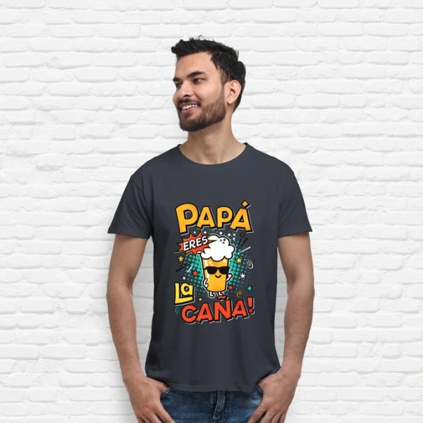Camiseta graciosa Papu00e1 eres la cau00f1a!