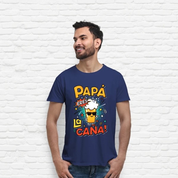 Camiseta graciosa Papu00e1 eres la cau00f1a!