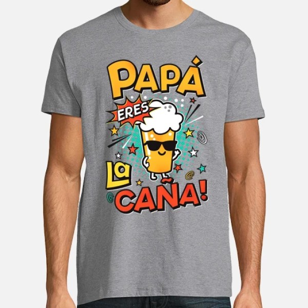 Camiseta graciosa Papu00e1 eres la cau00f1a!
