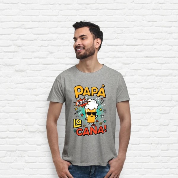Camiseta graciosa Papu00e1 eres la cau00f1a!