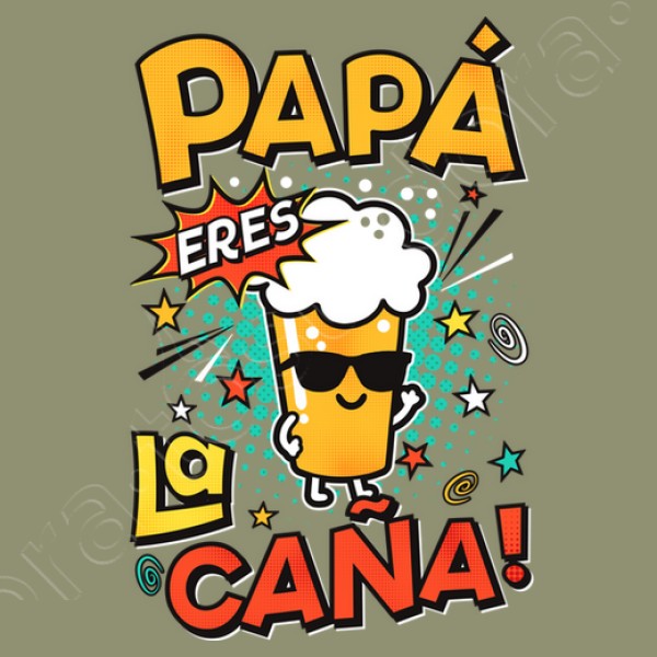 Camiseta graciosa Papu00e1 eres la cau00f1a!