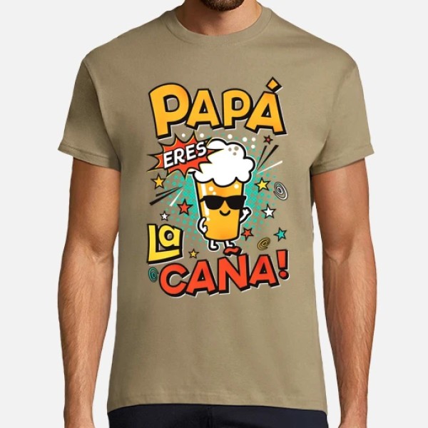 Camiseta graciosa Papu00e1 eres la cau00f1a!