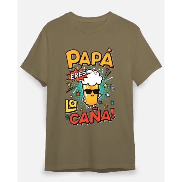 Camiseta graciosa Papu00e1 eres la cau00f1a!