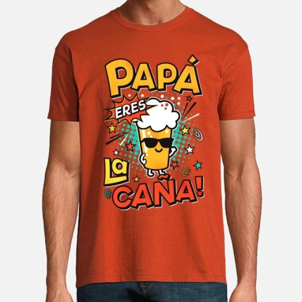 Camiseta graciosa Papu00e1 eres la cau00f1a!