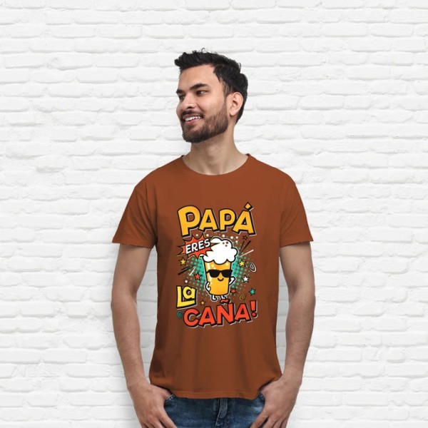 Camiseta graciosa Papu00e1 eres la cau00f1a!
