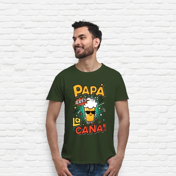 Camiseta graciosa Papu00e1 eres la cau00f1a!