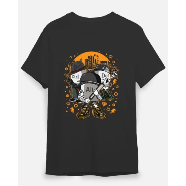 Camiseta friki Ctrl alt del mafia gangsters ordenadores informu00e1tica geek friki
