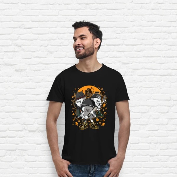 Camiseta friki Ctrl alt del mafia gangsters ordenadores informu00e1tica geek friki