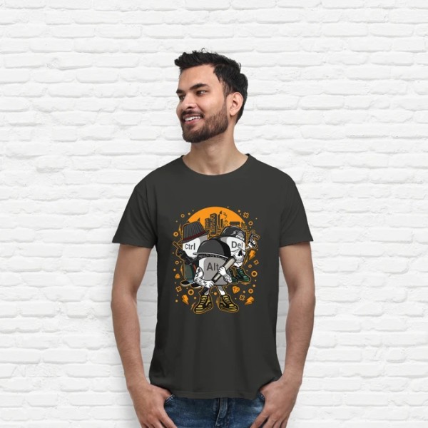 Camiseta friki Ctrl alt del mafia gangsters ordenadores informu00e1tica geek friki