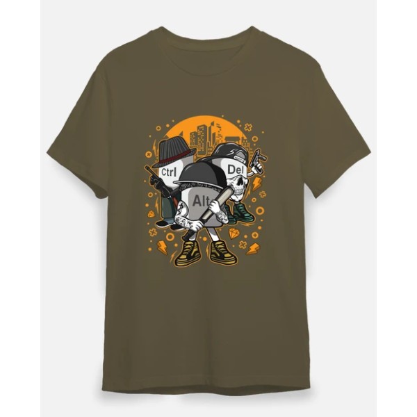 Camiseta friki Ctrl alt del mafia gangsters ordenadores informu00e1tica geek friki