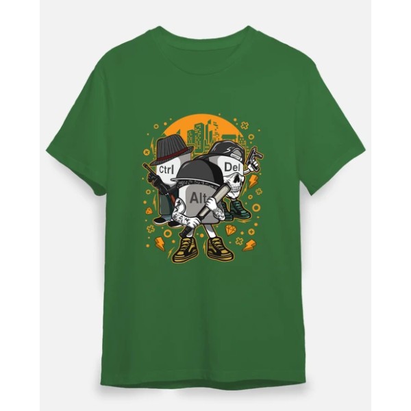 Camiseta friki Ctrl alt del mafia gangsters ordenadores informu00e1tica geek friki
