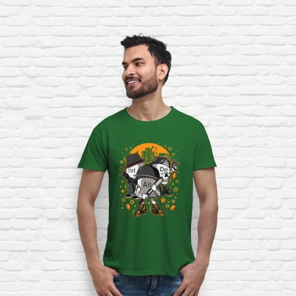 Camiseta friki Ctrl alt del mafia gangsters ordenadores informu00e1tica geek friki