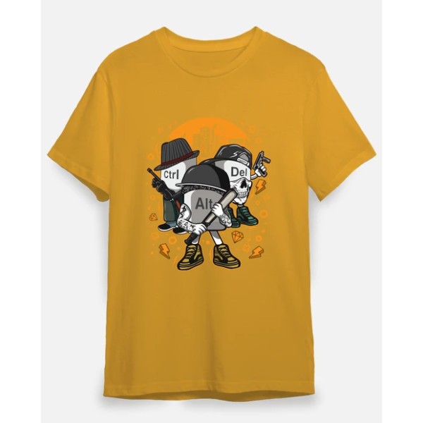 Camiseta friki Ctrl alt del mafia gangsters ordenadores informu00e1tica geek friki