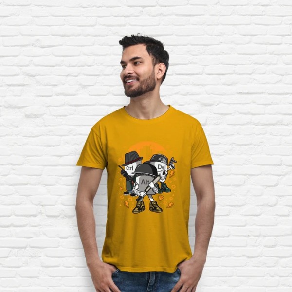 Camiseta friki Ctrl alt del mafia gangsters ordenadores informu00e1tica geek friki