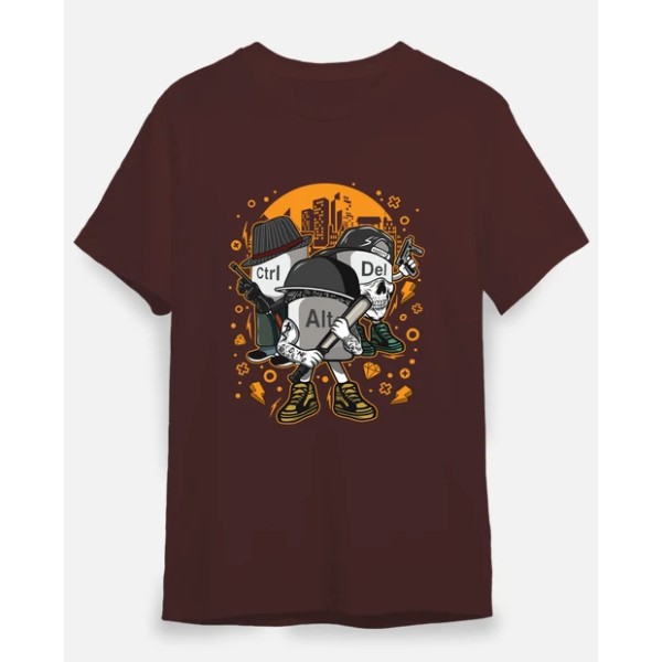 Camiseta friki Ctrl alt del mafia gangsters ordenadores informu00e1tica geek friki