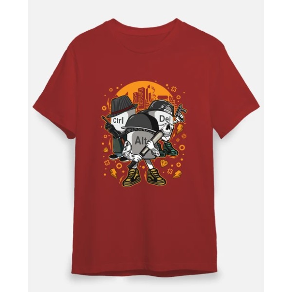 Camiseta friki Ctrl alt del mafia gangsters ordenadores informu00e1tica geek friki