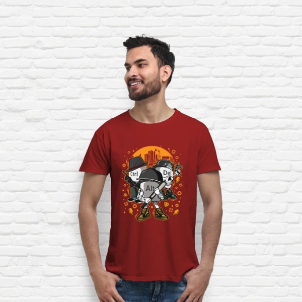 Camiseta friki Ctrl alt del mafia gangsters ordenadores informu00e1tica geek friki