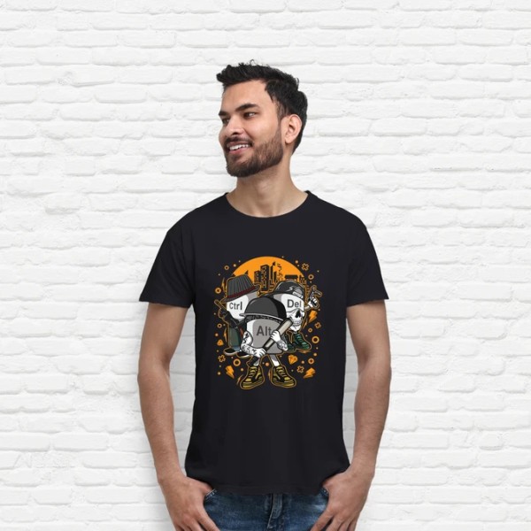 Camiseta friki Ctrl alt del mafia gangsters ordenadores informu00e1tica geek friki