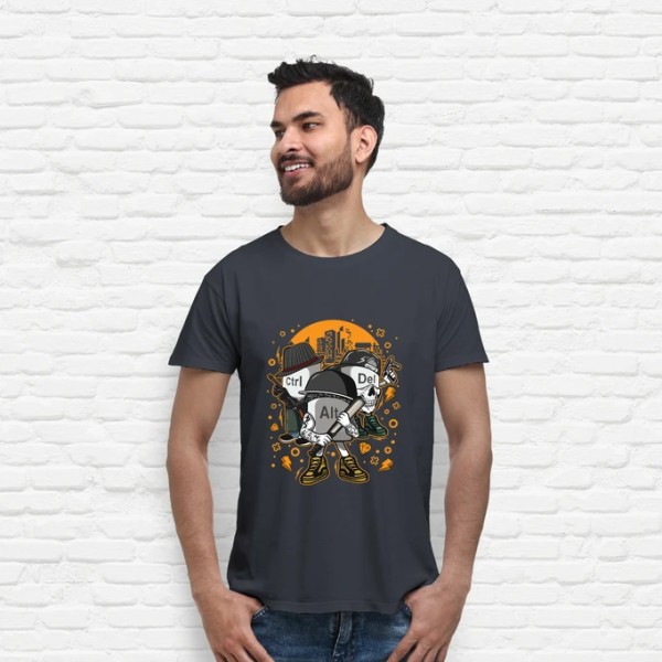 Camiseta friki Ctrl alt del mafia gangsters ordenadores informu00e1tica geek friki