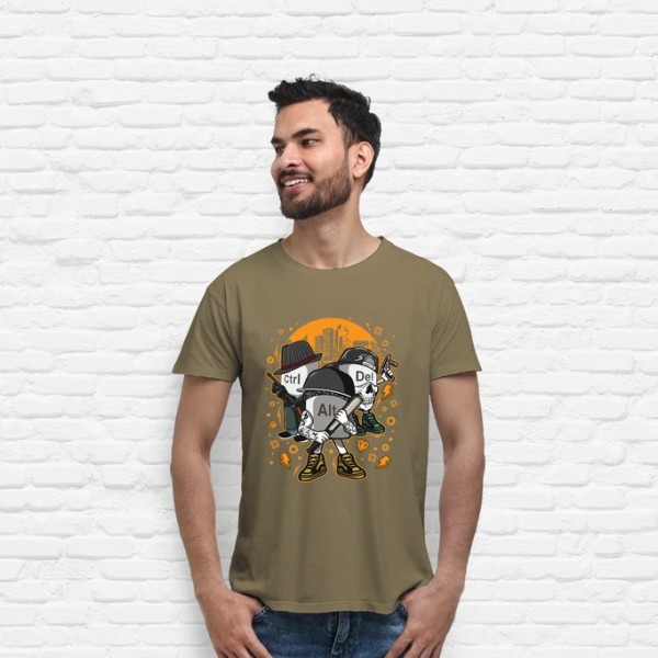 Camiseta friki Ctrl alt del mafia gangsters ordenadores informu00e1tica geek friki