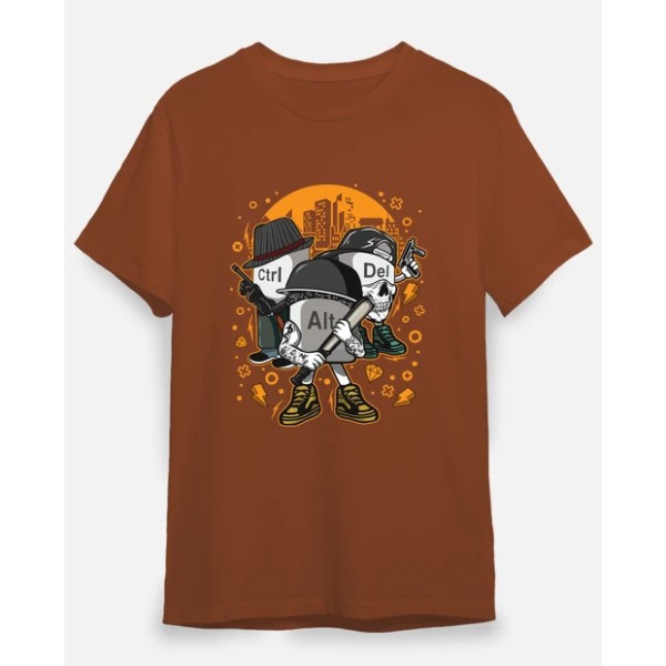 Camiseta friki Ctrl alt del mafia gangsters ordenadores informu00e1tica geek friki