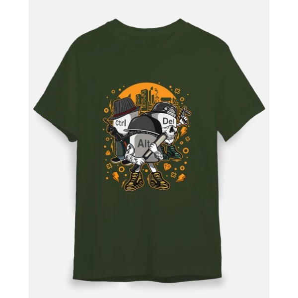 Camiseta friki Ctrl alt del mafia gangsters ordenadores informu00e1tica geek friki