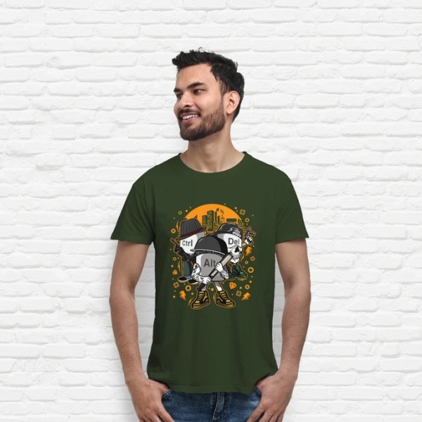 Camiseta friki Ctrl alt del mafia gangsters ordenadores informu00e1tica geek friki