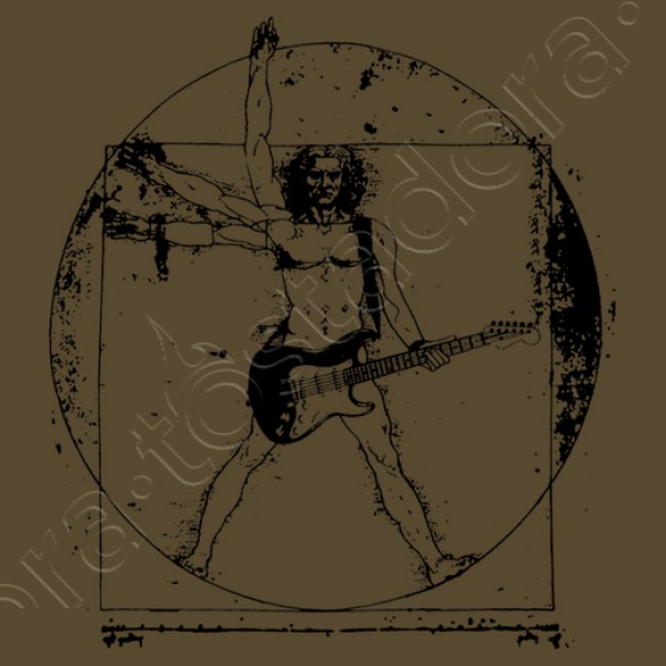 Hombre de vitruvio guitarrista