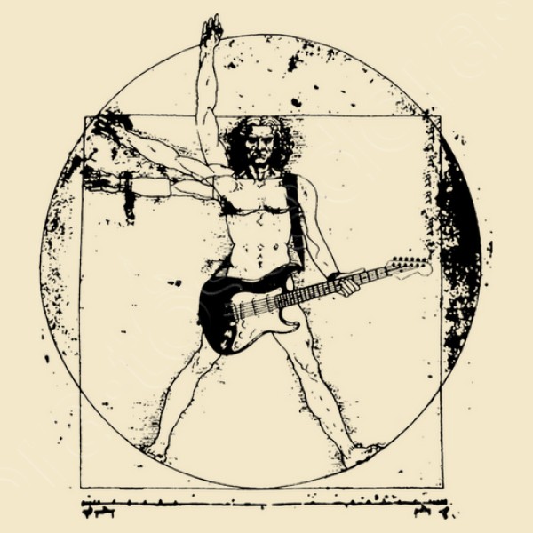 Hombre de vitruvio guitarrista