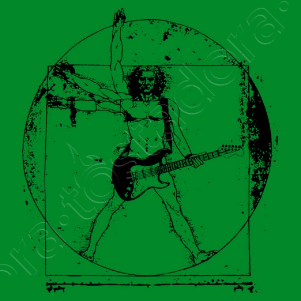 Hombre de vitruvio guitarrista