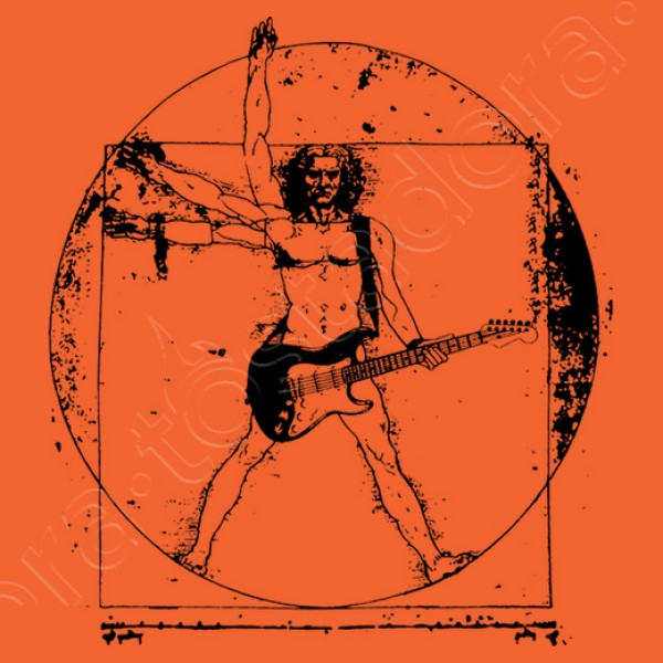 Hombre de vitruvio guitarrista