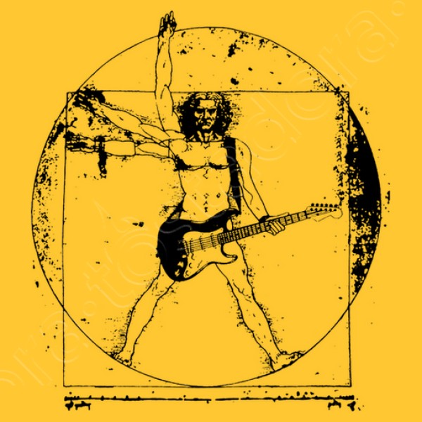 Hombre de vitruvio guitarrista