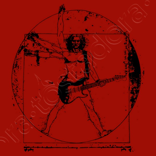 Hombre de vitruvio guitarrista