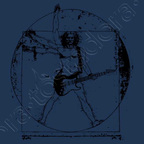 Hombre de vitruvio guitarrista