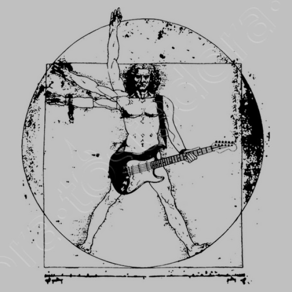 Hombre de vitruvio guitarrista
