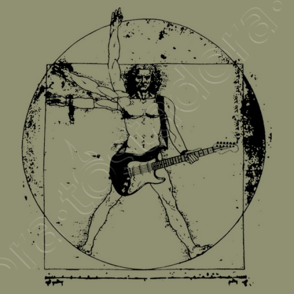 Hombre de vitruvio guitarrista
