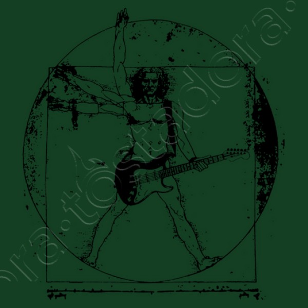 Hombre de vitruvio guitarrista