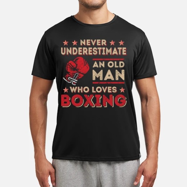 nunca subestimes a un anciano que ama el boxeo.