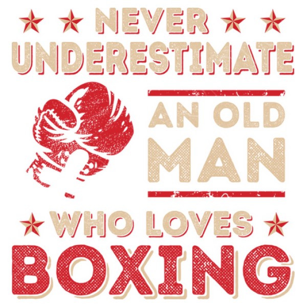 nunca subestimes a un anciano que ama el boxeo.