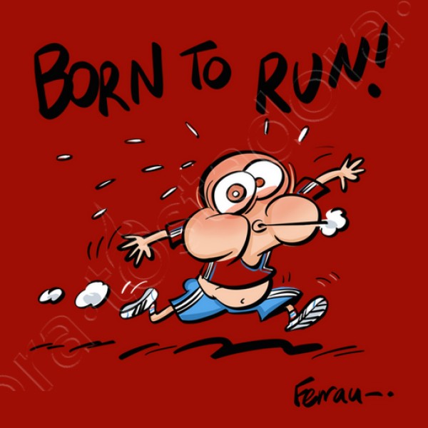 Camiseta running hombre Born to run