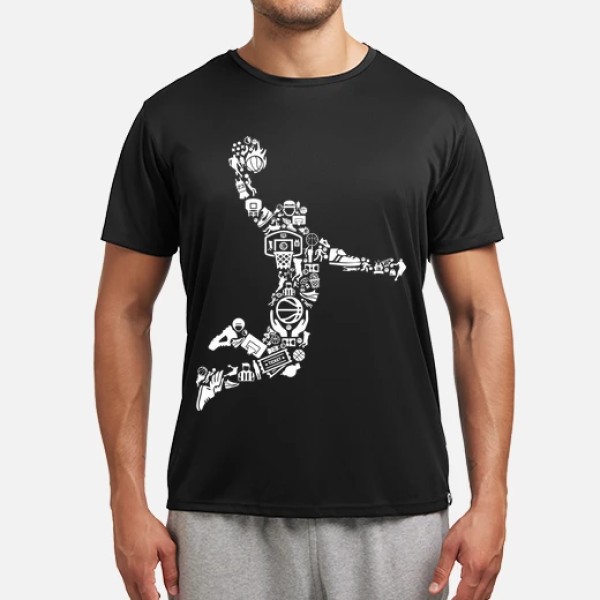 Silueta Jugador De Baloncesto Collage NBA Basketball Deporte