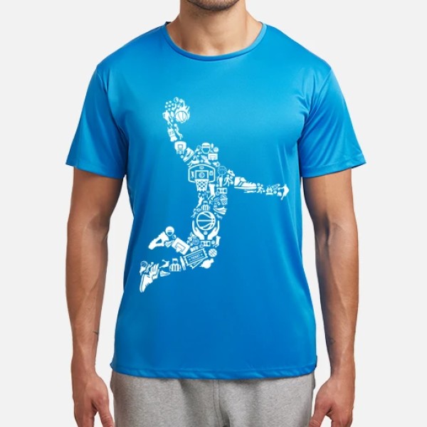 Silueta Jugador De Baloncesto Collage NBA Basketball Deporte