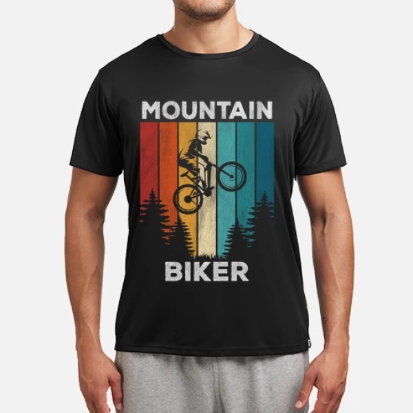 Mountain biker vintage ciclista