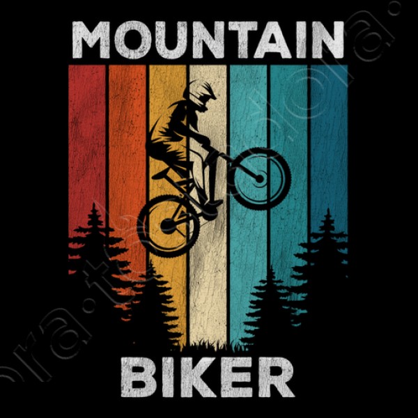 Mountain biker vintage ciclista