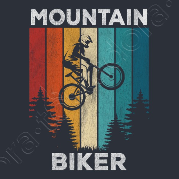 Mountain biker vintage ciclista